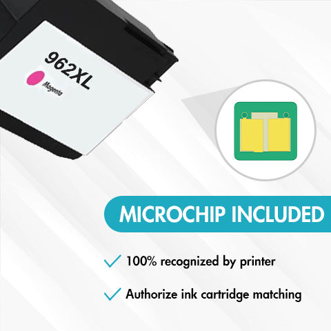 HP 962XL magenta ink cartridge with chip