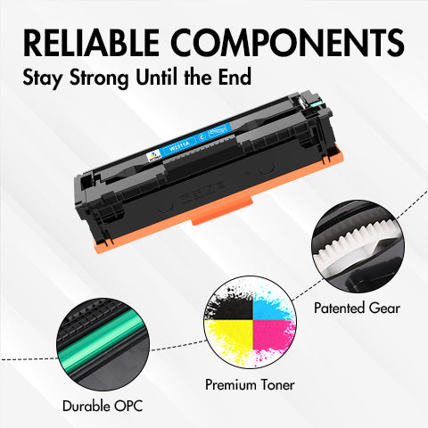 HP 215A Toner Cartridges 4-Pack With Latest Chips | Display Toner Levels