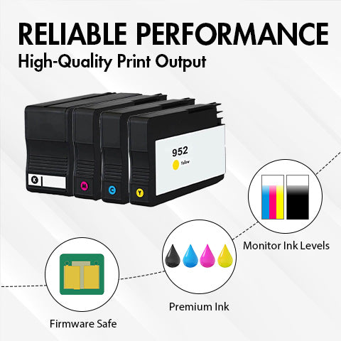 HP 952 Ink Cartridges 4-Pack Replacements