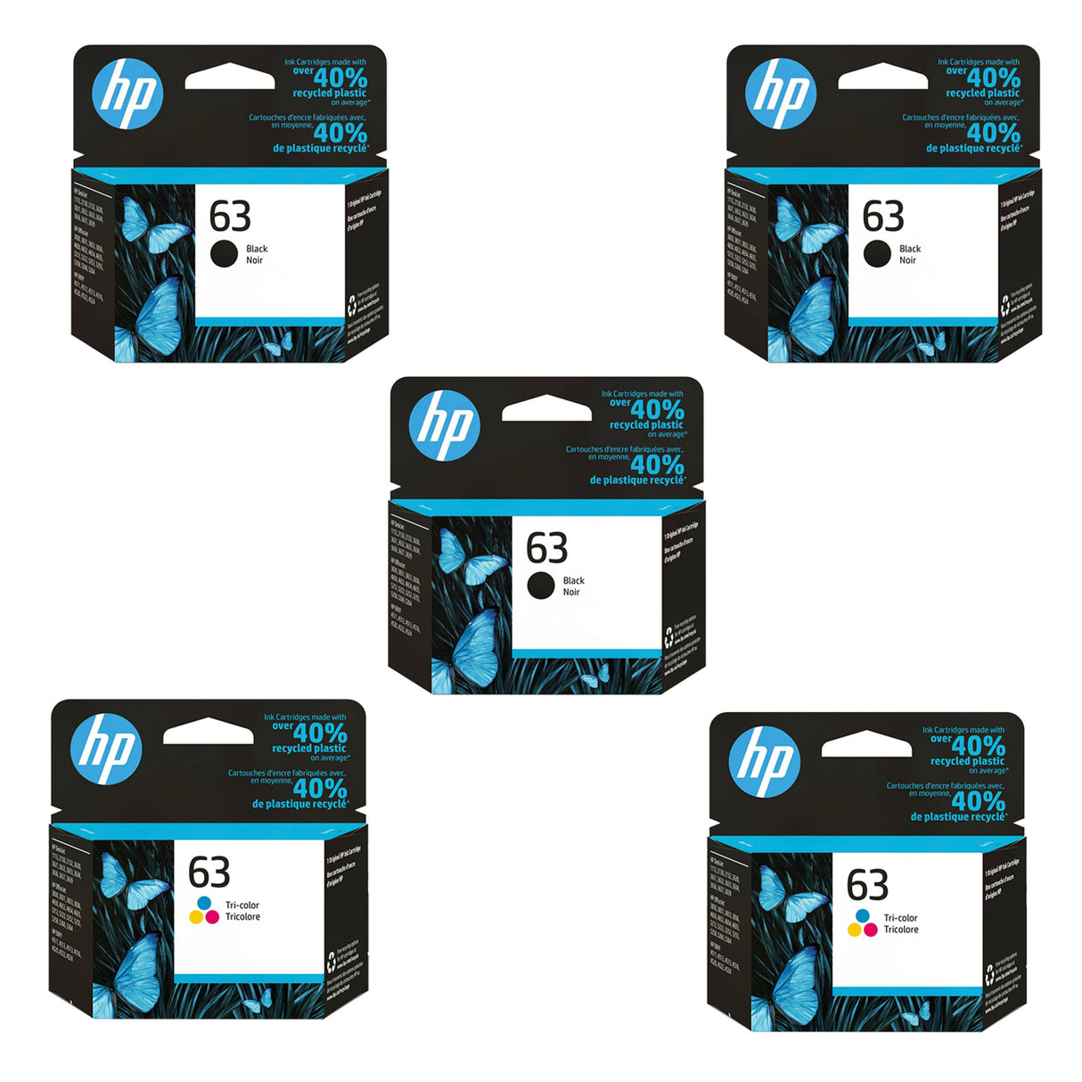 HP 63 ink cartridges