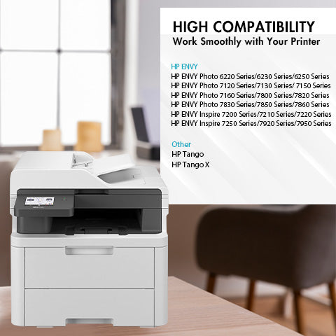 Replacement HP 64XL Ink Cartridge Combo Pack of 3 - With Chip - High Yield (2 Black & 1 Tri-Color) - Firmware Safe