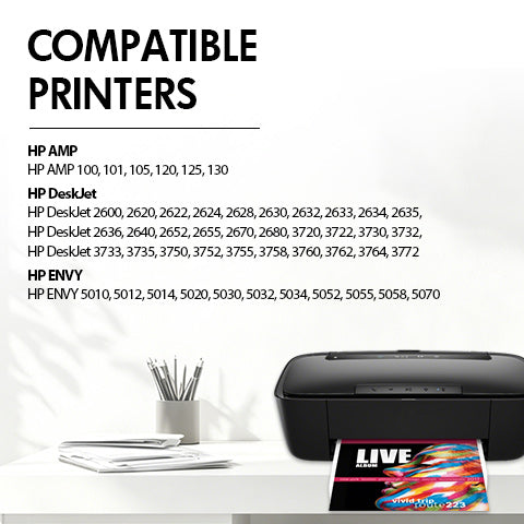 Original HP 65 Ink Cartridges 5-Pack - Standard Yield - 3 Black & 2 Tri-Color