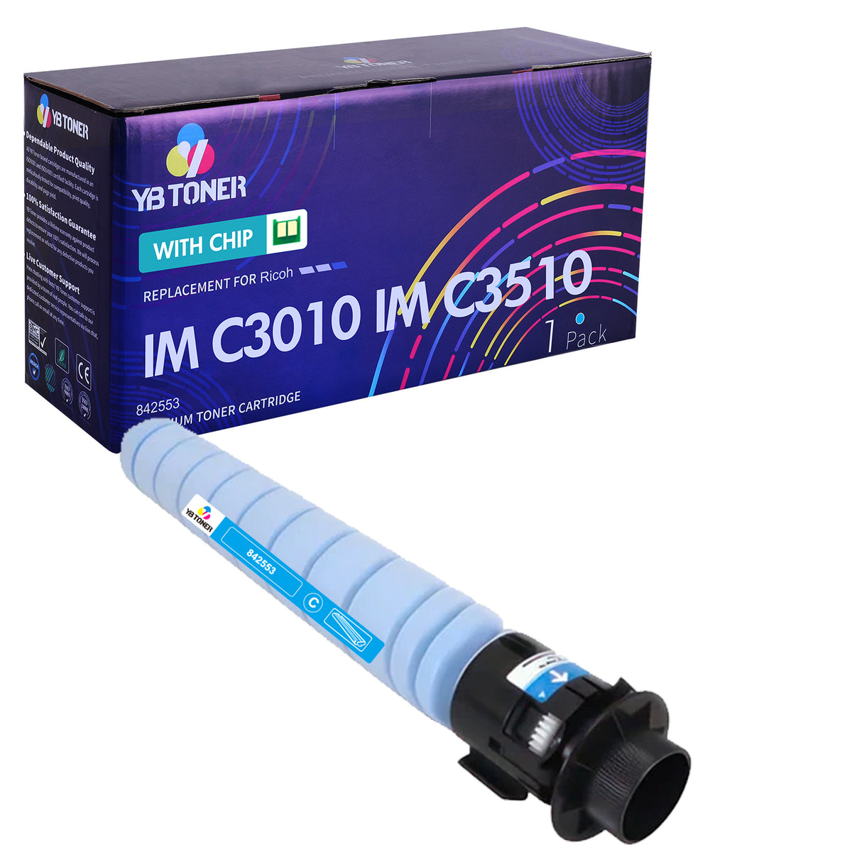 Compatible Ricoh IM C3010 C3510 Cyan Toner Cartridge - Ricoh 842553
