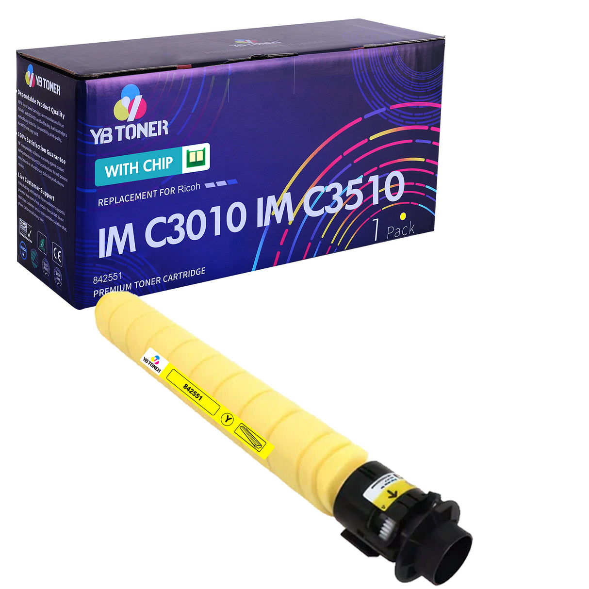Compatible Ricoh IM C3010 C3510 Yellow Toner Cartridge - Ricoh 842551