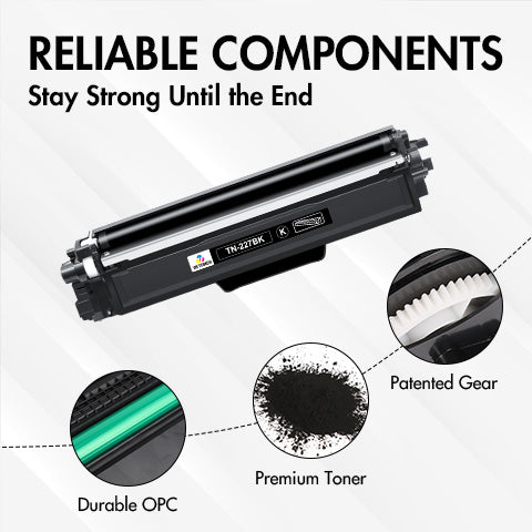 Compatible Brother TN-227 Black Toner Cartridge – TN227BK for Brother MFC-L3770CDW HL-L3270CDW HL-L3290CDW