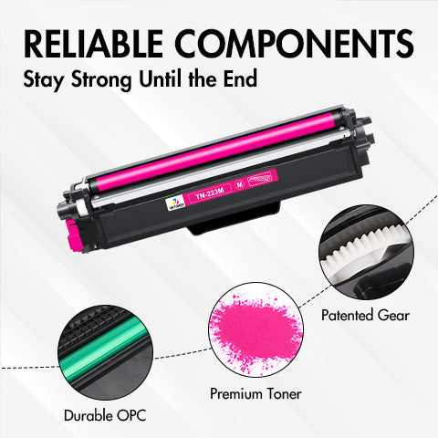 Compatible Brother TN-223 Magenta Toner Cartridge - TN223M