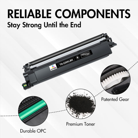 Compatible Brother TN229XL (TN-229XL) Toner Cartridge 4-Pack | MFC-L3780CDW MFC-L3720CDW HL-L3280CDW Toner