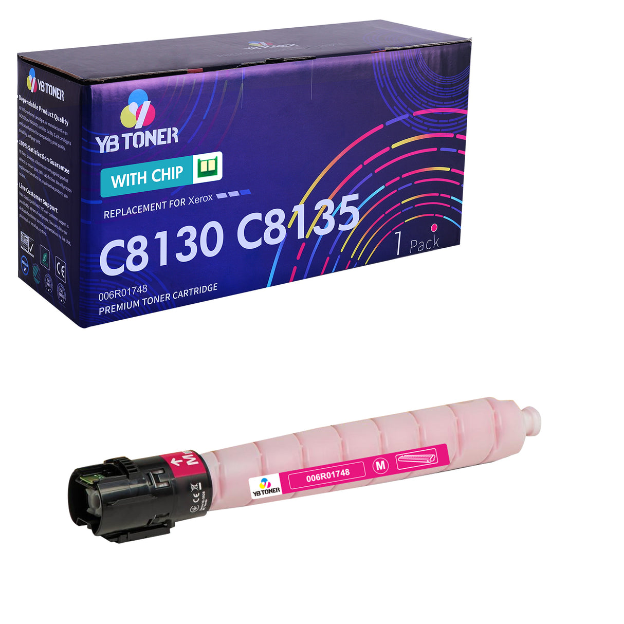 Compatible Xerox C8130 C8135 Magenta Toner Cartridge - 006R01748