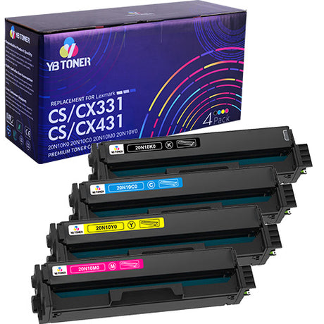 Lexmark 2N1K, 2N1C, 2N1M, 2N1Y Toner Set