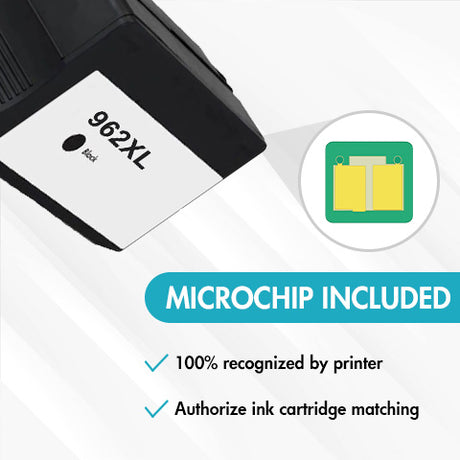 HP 962XL black ink cartridge with chip
