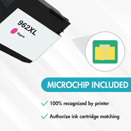 HP 962XL magenta ink cartridge with chip