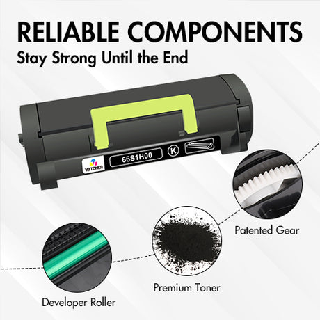 Lexmark 66S1H Black Toner Cartridge