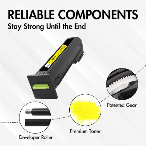 Lexmark Compatible 72K1XY0 Yellow Toner Cartridge