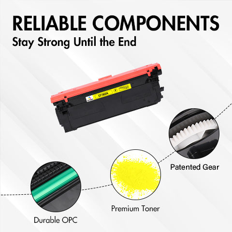 CF362A - Remanufactured HP 508A Yellow Toner Cartridge - Standard Yield