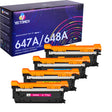 hp 647a 648a toner cartridge set 4-pack