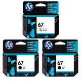 HP 67 black and color ink cartirdges