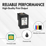 Firmware-Safe HP 67XL High-Yield Black Ink Cartridge Replacement - 3YM57AN