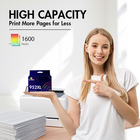 HP 952XL cyan ink cartridge's reliable performance