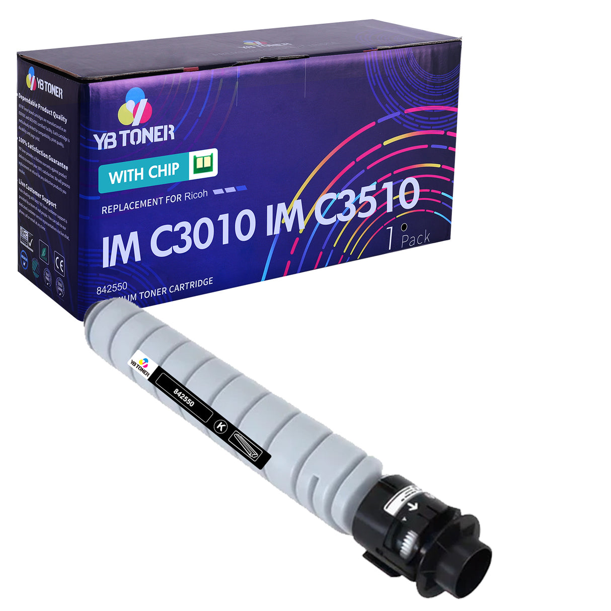 Compatible Ricoh IM C3010 C3510 Black Toner Cartridge - Ricoh 842550