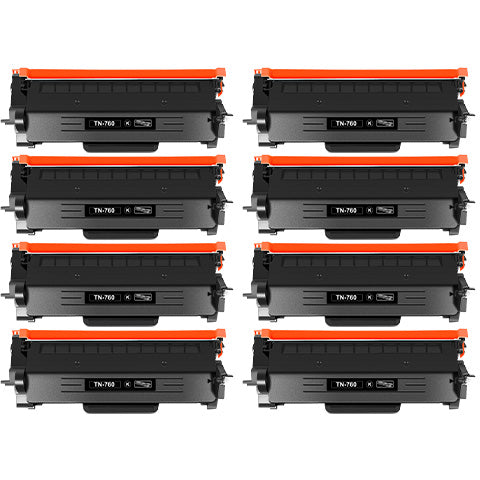 Brother Toner TN76 Black Cartridge 8-Pack
