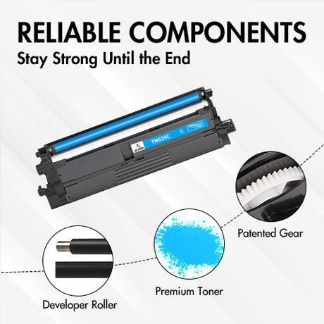 Brother TN635 TN635C Cyan Toner Cartridge
