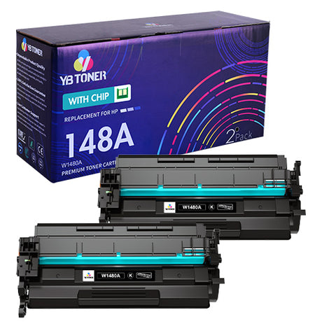2-Pack Compatible HP 148A Toner Cartridge