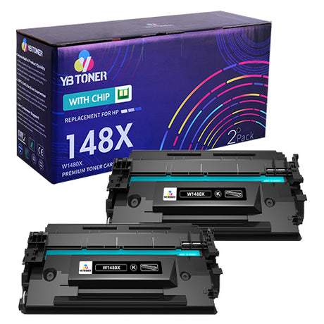 2-Pack Compatible HP 148X Toner Cartridge